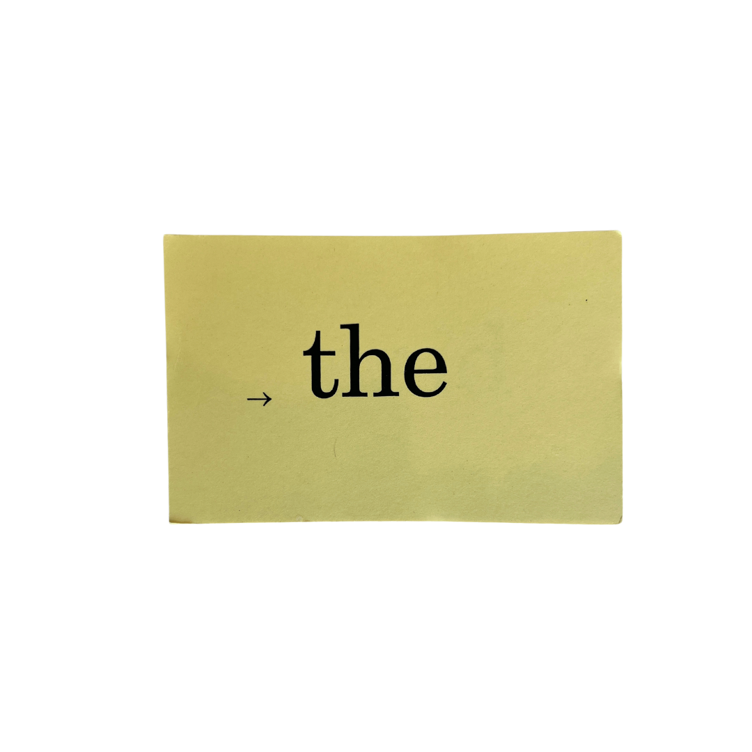 image of SIS learned word cards