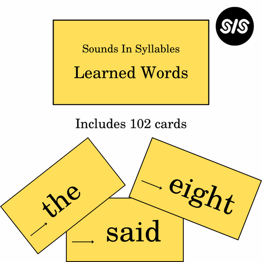 image of learned word card deck