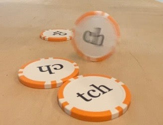 poker chip with ch spinning