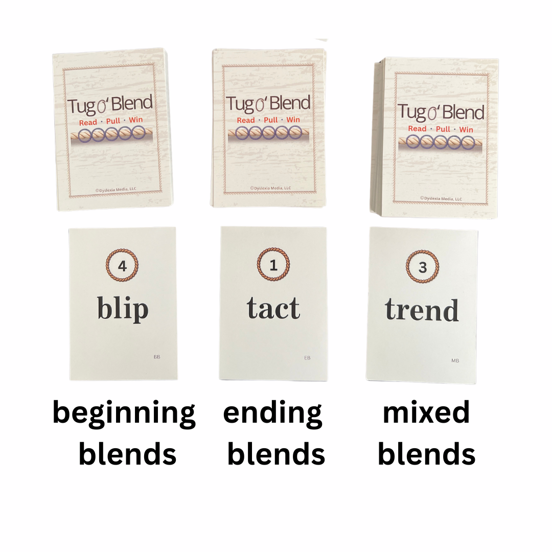 Set of Tug o Blend boxes with labels for different blend types on a white background