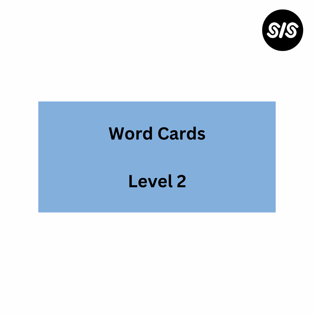 Level 2 word cards