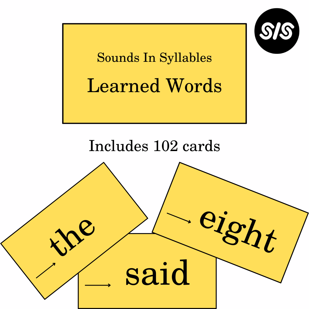 image of learned word card deck
