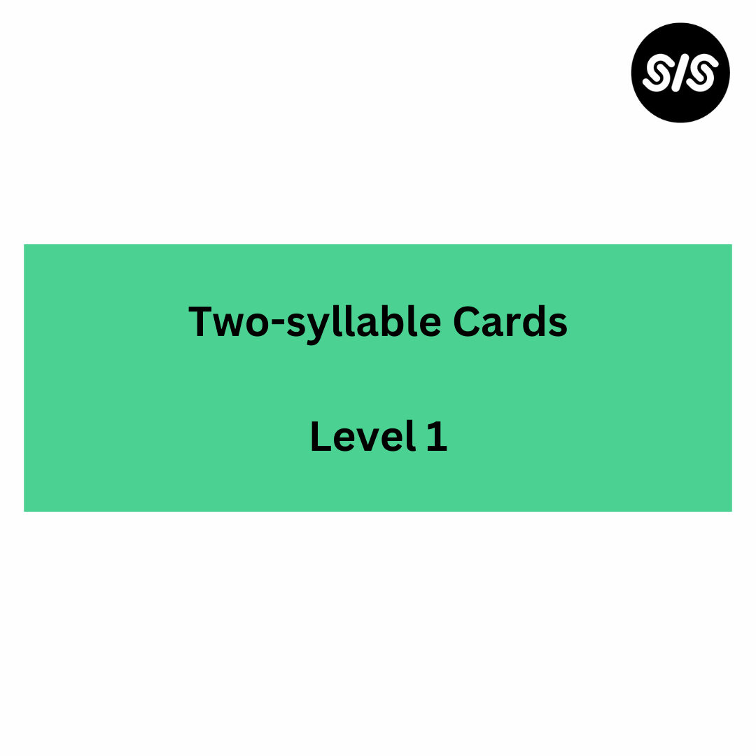 SIS L1 green 2 syl cards